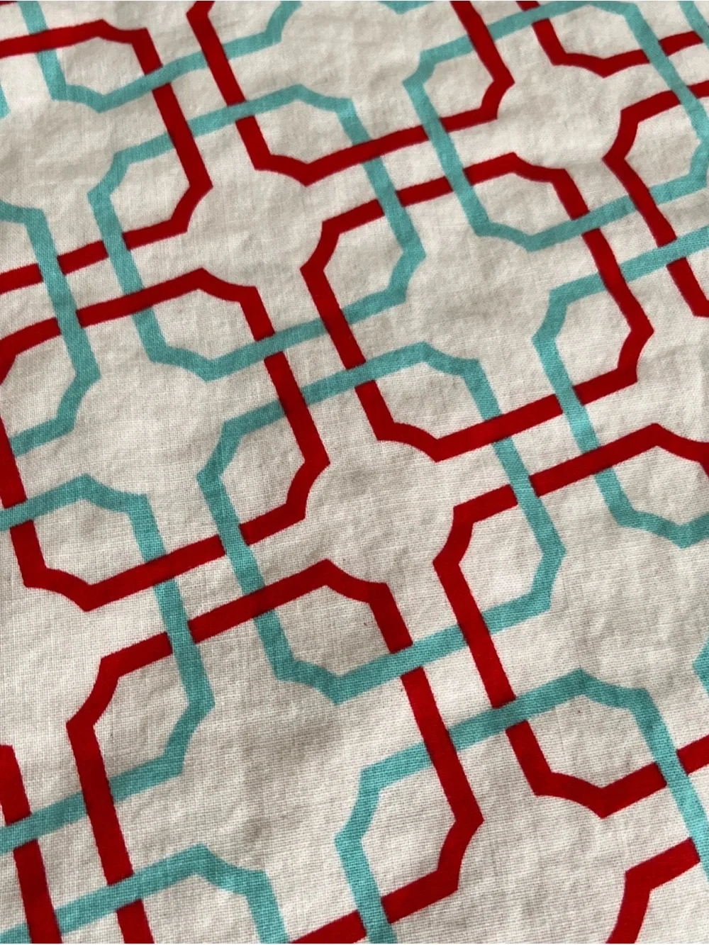 Carseat Canopy Blue White Red Geometric Design Minky Fleece Baby Car Seat Cover
